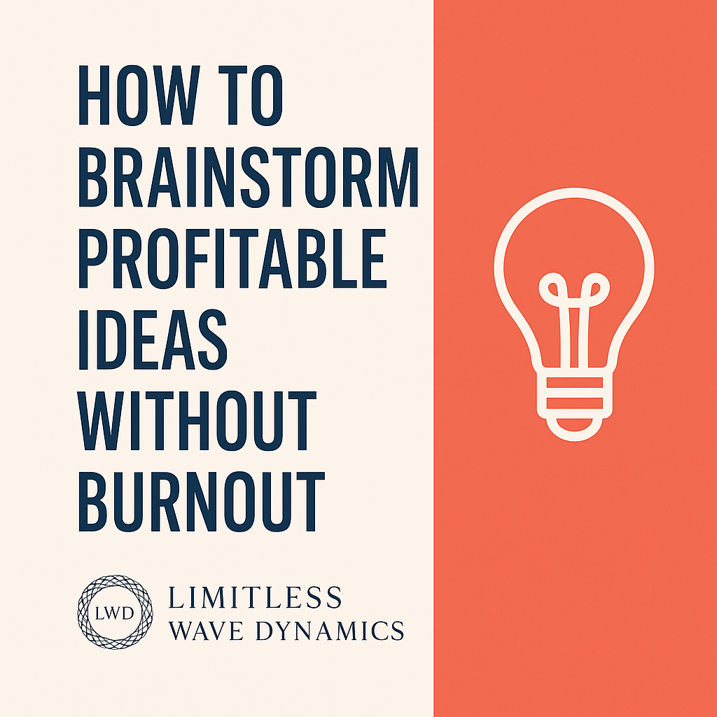 How to Brainstorm Profitable Ideas Without Burnout